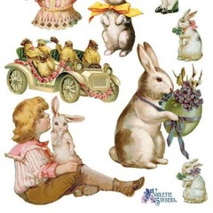 Violette Stickers – Easter Party – 1 Spring Celebration Sticker Sheet – Crafts