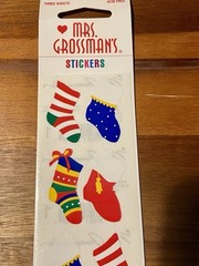 Mrs. Grossman’s Lot of 3 Strips Brand New in Package Christmas Stocking Stickers