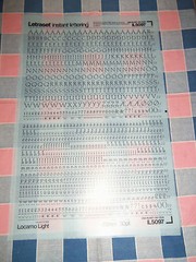 g. NOS Letraset Lettering 10 x 15 Sheet Various Fonts Sizes Use Drop-Down Box