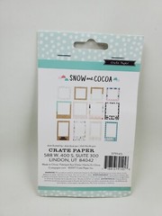CR5 Crate Paper Snow And Cocoa 12 Christmas Frames Scrapbooking Embellishments