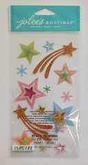 Jolee’s Vellum Multicolored Stars Scrapbooking Stickers