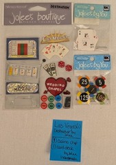 Lot 5 Las Vegas Jolee’s Boutique Destination Casino Stickers Scrapbook Card Chip