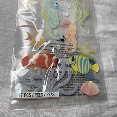 Jolee’s Vellum Sea Horses Turtle Fish Ocean Life Scrapbooking Stickers