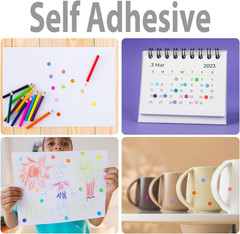 10000 Pcs 1/4″ Small Colored Dot Stickers Tiny round Labels, 10 Colors Circle St