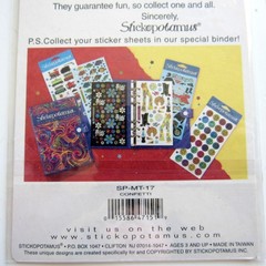 Lot of 4 Stickopotamis Binder Stickers Foil Glitter Ribbons 7 x 4