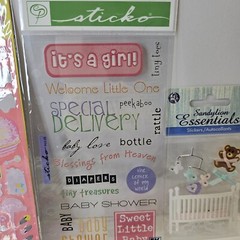 Vintage Girl Baby Shower Scrapbooking Crafting Stickers Mixed Lot Of 11 New