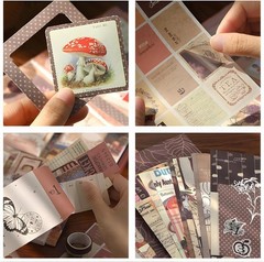 Vintage Junk Journal Supplies Kit, Brown Scrapbook Supplies, Scrapbooking and…