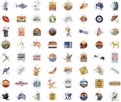 100Pcs Australia Stickers for Luggage, Water Bottle – Australian Stickers and De