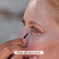 660Pcs Self Adhesive Pearl Stickers Flat Back Pearls for Craft Hair Face Makeup