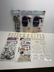 Jolee’s Sticko EK Success Scrapbooking Embellishments Lot Military Wedding.