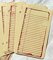 SET OF 12 – Stamped Punched Junk Journal Manila Mixed Media Paper Craft Ephemera