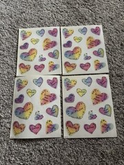 Vintage AGC, Inc Stickers Heart Love Messages Valentines Colorful 4 sheets