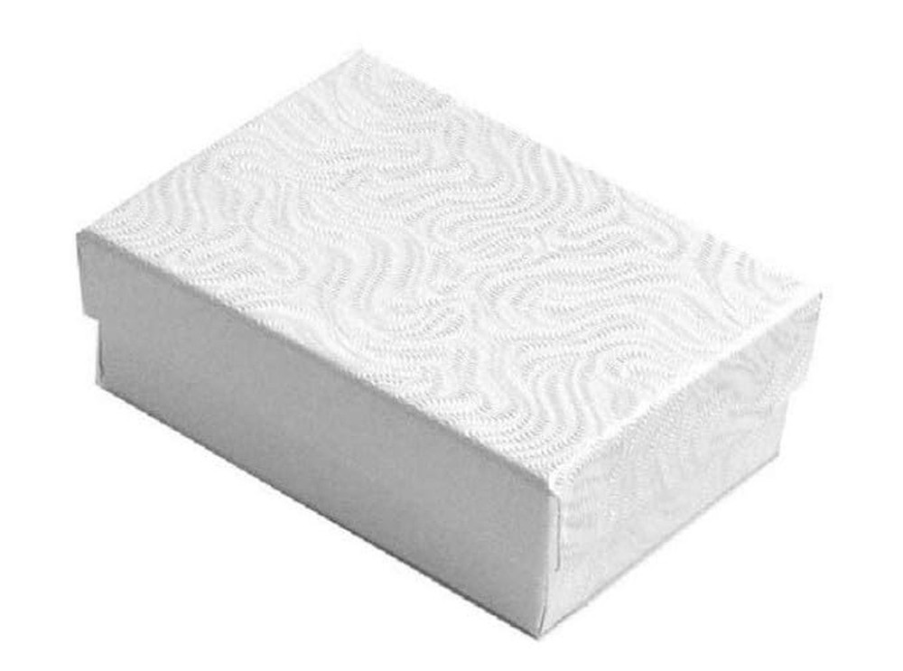 RJ Displays 25 Pack Cotton Filled Swirl White Paper Cardboard Pocket Watch Je…