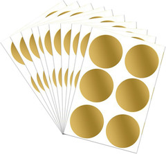 60Pcs Gold Scratch Off Stickers,2inch Round Scratch-Off Labels Self-AdhesiveEasy