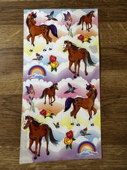 Lisa Frank Multicolor Animal Stickers Lot of 5 Unicorns Horses Dogs MPN S251