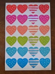 American Greetings Valentine’s Day stickers, American Greetings heart stickers