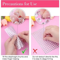 2032 Pieces Self Adhesive Face Gems Stick on, Hair Gems Rhinestones Stickers