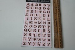 Special Moments Scrapbooking Square Pink/Brown Upper/Lower Case Alphabets Crafts