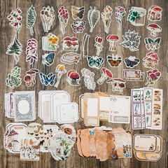 Vintage Scrapbook Supplies Pack (200 Pieces) for Junk Journal Bullet Journals Pl