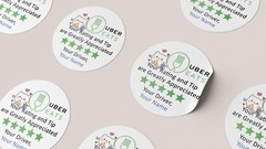Personalized custom Doordash stickers delivery driver bag sticker for food shop