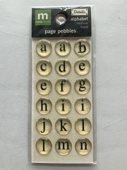 Vintage Making Memories ALPHABET PAGE PEBBLES Medium Black Scrapbooking Crafts