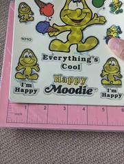 Vintage MOODIES SUPER STICKERS Happy Moodies prism Large Sheet Decal Specialties
