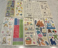 NEW, HUGE LOT OF 10 MISS ELIZABETH’S TWO-SIDED STICKER SHEETS- GREAT PRICE!