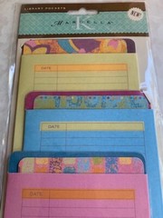 K&COMPANY MARCELLA BY K LIBRARY POCKETS COLORFUL POCKETS 6PCS