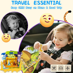 Reusable Sticker Books for Toddlers 1-3, Puffy Stickers for Ages 2-4 (3 Set)