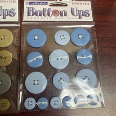 Sticko Button Ups Adhesive Buttons 5 packages different colors