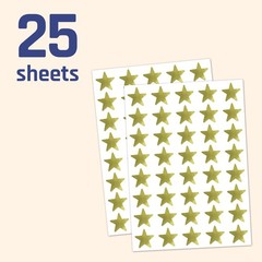 1000 Pack, Gold Foil Star Metallic Stickers, 0.6″ Diameter