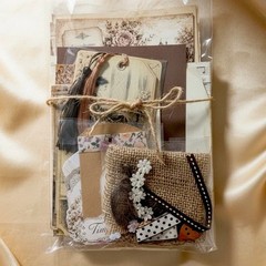 Romantic Motherhood Vintage Book Pages Ephemera Junk Journal Kit 80+ Pieces