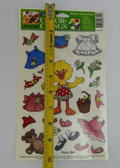 Vintage Suzy’s Zoo Color Clings Static Window Decorations Duck Dress Up Sheet