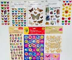 555+ Sticker Themes: Butterfly Flower Cats Dogs Birds Island Tropical Sea Life