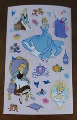 Vintage Sandylion Disney CINDERELLA sticker sheet, unused