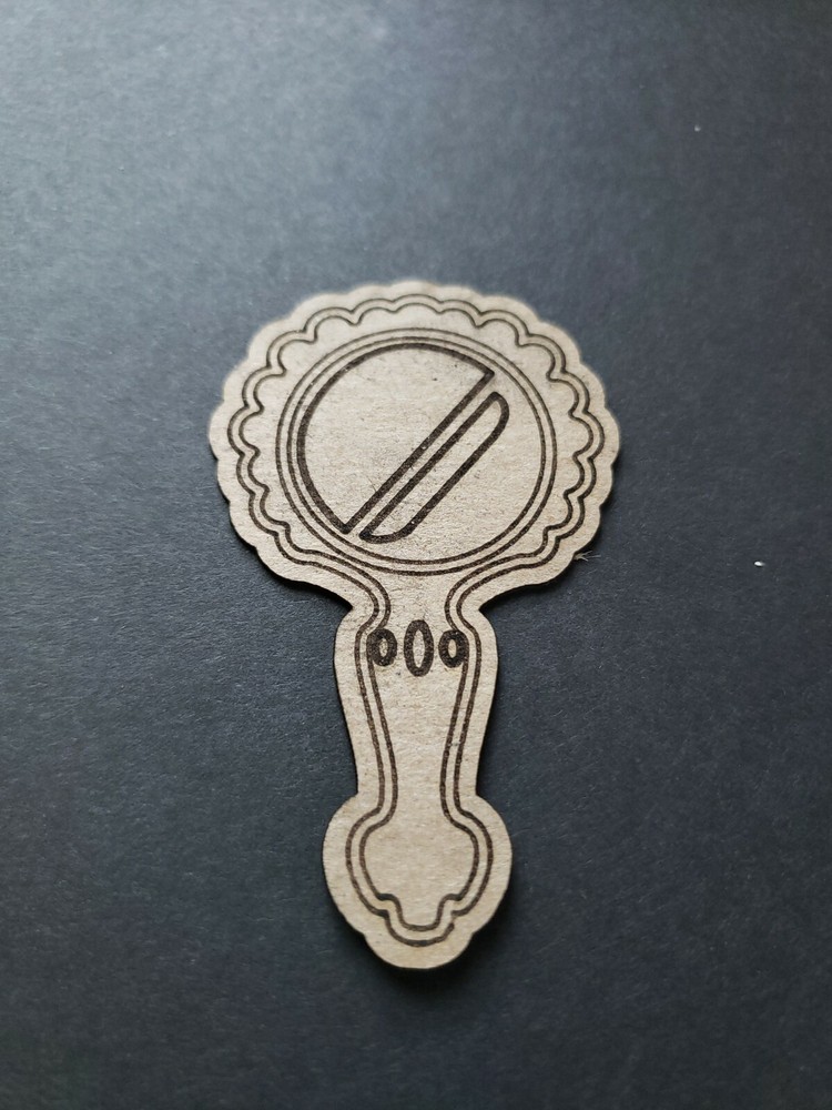 Chipboard Scrapbooking laser scored and cut die cut embellishments mirror #1