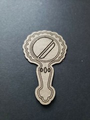 Chipboard Scrapbooking laser scored and cut die cut embellishments mirror #1