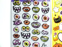 Halloween Stickers Puffy Stickers Ghosts Black Cats Pumpkins Candy Corn E53