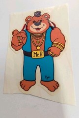 Vintage Stickers BJ Bear Sticker VTG 80s Mr. T Teddy Bear