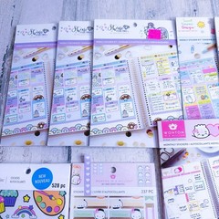 Huge Lot of 17 Scrapbooking Stickers, Sweet Kaiwaii, Shine, Recollections + More