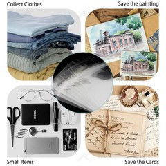 , Pack of 100, Acid-Free 12 11/16 X 12 3/8 inches Crystal Clear Sleeves Stora…