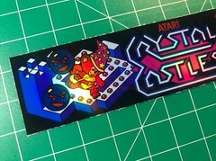 Crystal Castles Arcade Marquee 1.35×5.75” Sticker Decal Holographic Glossy Vinyl