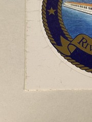 River Cloud II 2 Round Vintage Stickers Transportation 3.5×3.5″ Boat Ship