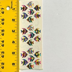 Sandylion Prismatic Tropical Fish Stickers Colorful Ocean 1 Sheet Sealed Vintage