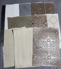Vtg. Textured Wallpaper Samples from Sample Book, Ethan Allen (10 Pieces) Set 9