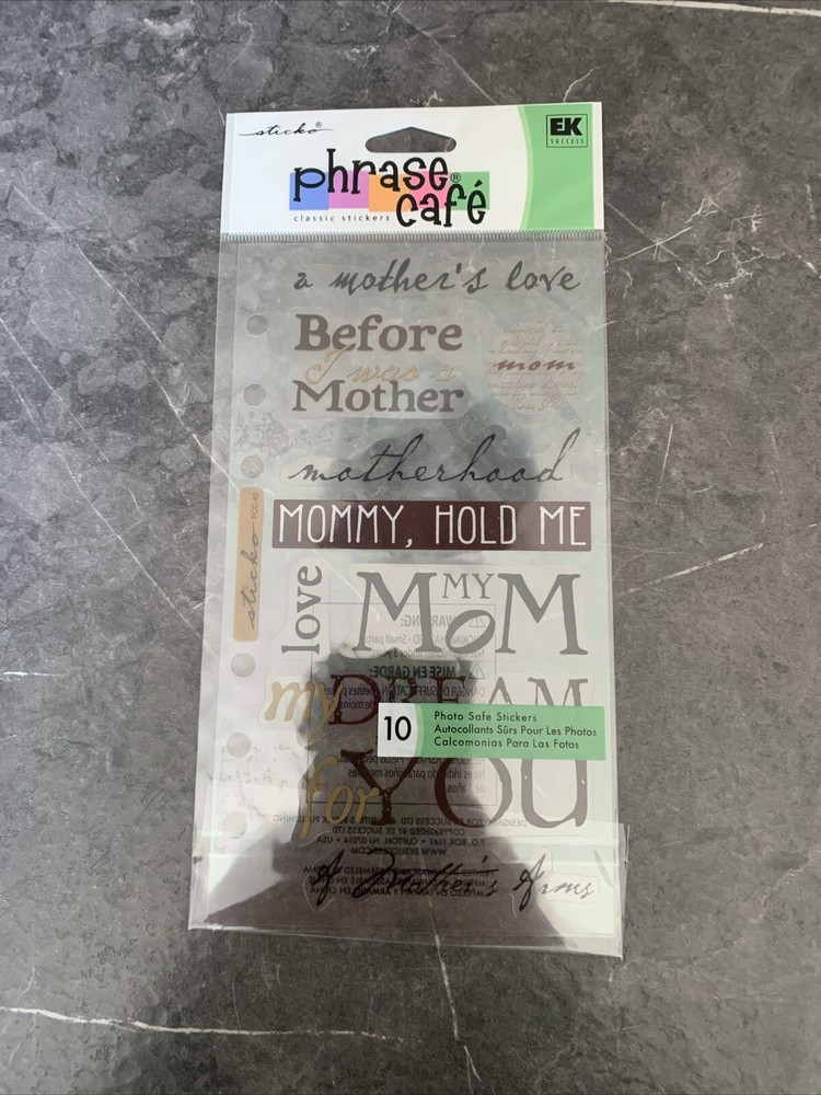 Sticko Phrase Cafe Classic Stickers My Mom Phrases Motherhood Love Scrapbooking