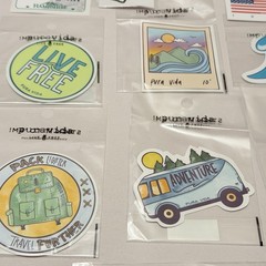 Vintage Sticker Decal Lot Rare Weiner Dog NY Boston Groovy Tiger NY Boston NH