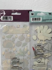 Vintage Thanksgiving Stickers Turkey Pilgram Fall Leaves Traditions Scrapbooking