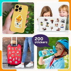 Funny Dog Stickers 200PCS Waterproof Cute Puppy Stickers for Kids Teens Adult…
