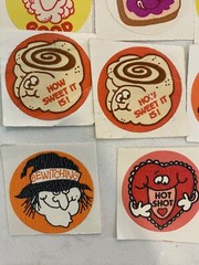 Vtg 14 Scratch & Sniff Retro 80s Stickers Pizza Grape Watermelon Pickles Popcorn